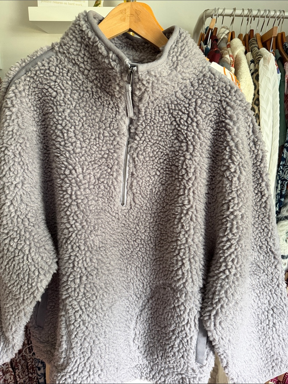 Daily Practice by Anthropologie Sherpa Half-Zip Fleece Sweatshirt Daily Practice - Picture 4 of 4